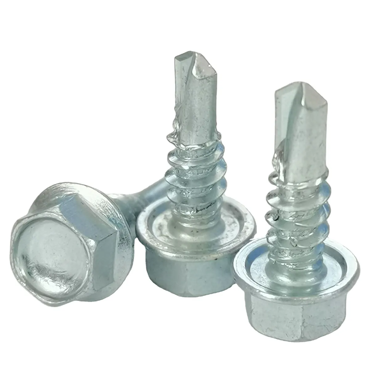 Mặt dưới vành đệm của vít bắn tôn lục giác mạ kẽm